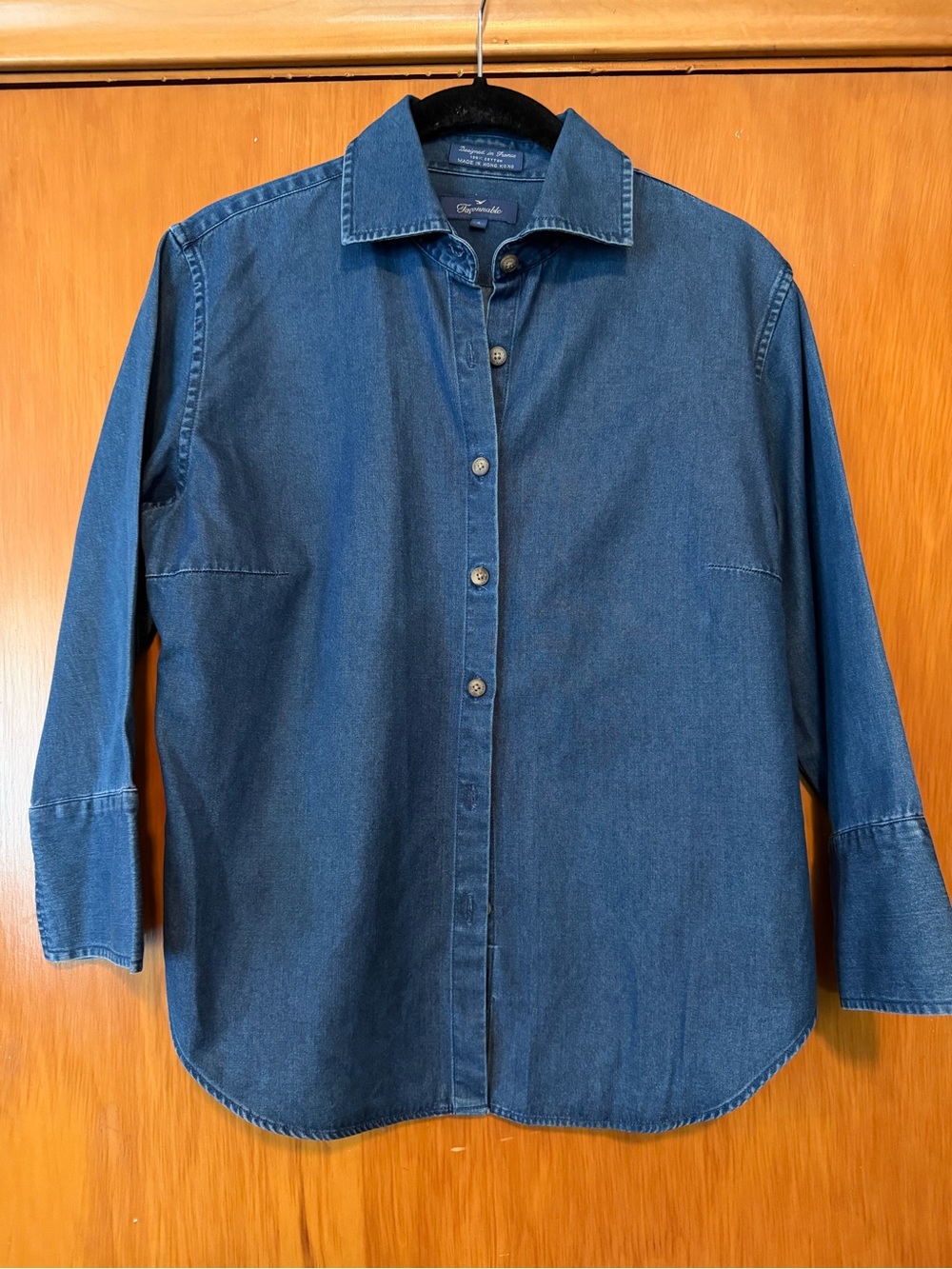 Faconnable Indigo Denim 100% Cotton Shirt